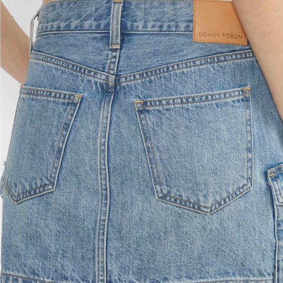 Denim Forum The '90s Cargo Mini Denim Skirt (Size 23) - Picture 4 of 7